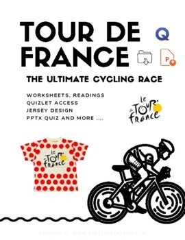 Preview of The Tour de France.  Video Lesson. Reading Comprehension. PPTx Quiz and more ...