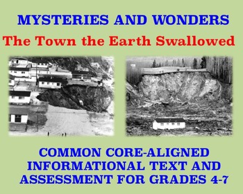 Preview of The Town the Earth Swallowed: Reading Comprehension Passage and Assessment #4