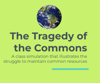 Preview of The Tragedy of the Commons Simulation (Slides, Worksheet, Instructions)