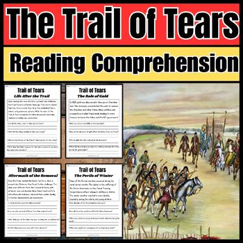 Preview of The Trail of Tears Reading Comprehension Passages