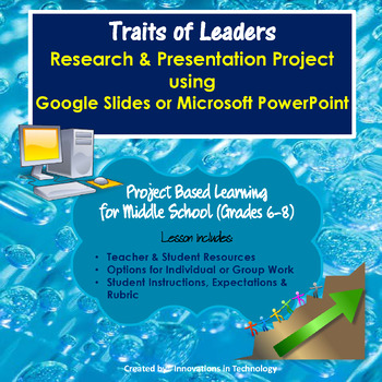Preview of Character Traits of Leaders -Research & Presentation Project | Distance Learning