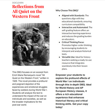 Preview of The Trauma of War: Reflections from All Quiet on the Western Front