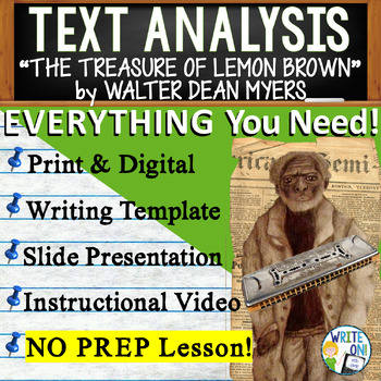 Preview of The Treasure of Lemon Brown - Text Based Evidence - Text Analysis Essay Writing