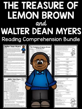 Preview of The Treasure of Lemon Brown and Walter Dean Myers Reading Comprehension Bundle