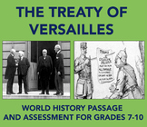 The Treaty of Versailles: World History Text and Assessment