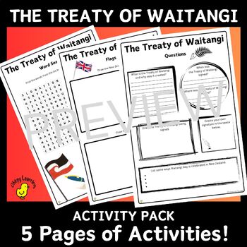 Preview of The Treaty of Waitangi Activity Pack NZ