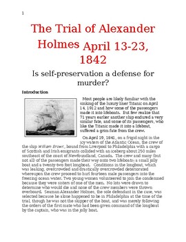 Preview of The Trial of Alexander Holmes April 13-23, 1842