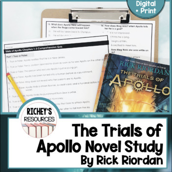 Preview of The Trials of Apollo: The Hidden Oracle Novel Study + Quizzes Digital and Print