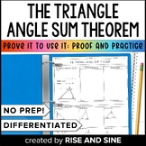 The Triangle Angle Sum Theorem Proof and Practice Worksheet