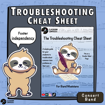 Preview of The Troubleshooting Cheat Sheet | Concert Band