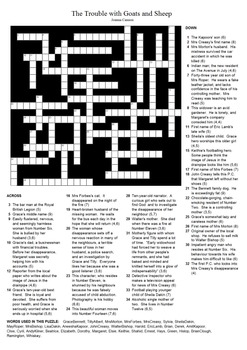 The Trouble with Goats and Sheep Fun Crossword Puzzle by M Walsh