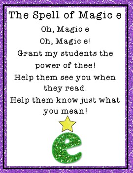 Magic E Activity by The Schroeder Page | Teachers Pay Teachers