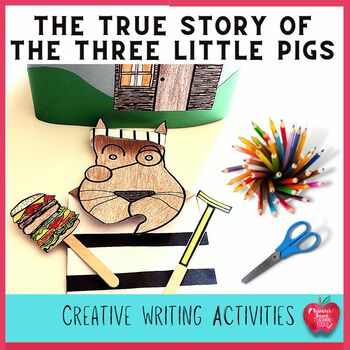 Preview of The True Story of The Three Little Pigs Reading & Writing Activities