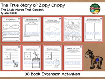 The True Story of Zippy Chippy by Bennett 38 Book Extension Activities ...