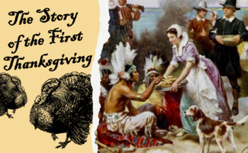 Preview of The True Story of the First Thanksgiving PPT Slideshow & Guided Notes