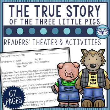 Preview of The True Story of the Three Little Pigs Readers Theater Activities Point of View
