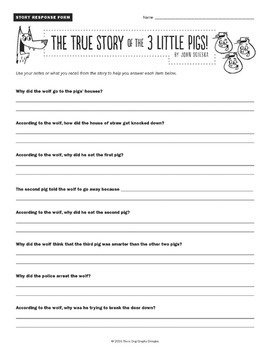 True story of the three little pigs lesson plan