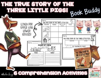 Preview of The True Story of the Three Little Pigs Reading Activities