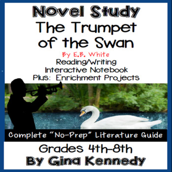 Preview of The Trumpet of the Swan Novel Study & Project Menu; Plus Digital Option