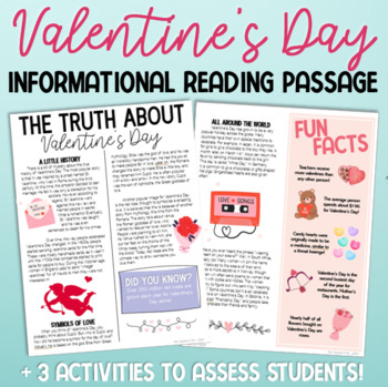 Preview of The Truth About Valentine's Day: Informational Reading Passage + Activities