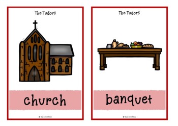 Preview of The Tudors Picture Set/Flash Cards | British History