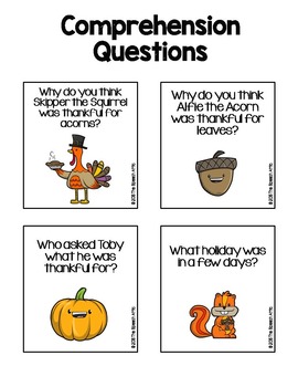 The Turkey That Wasn't Thankful: Comprehension Questions by The Speech ...