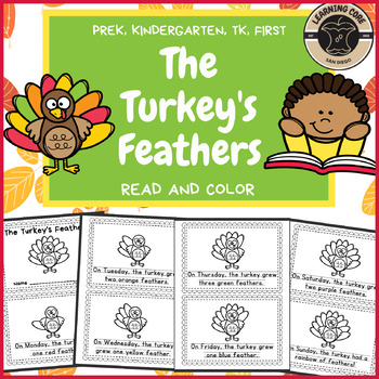 Preview of The Turkey's Feathers Little Book Pre-K, Kindergarten, First, TK Reading