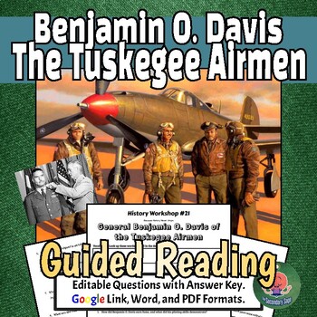 Preview of The Tuskegee Airmen Benjamin O. Davis No Prep Lesson and Word Search