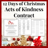 The Twelve Days of Christmas Acts of Kindness Contract