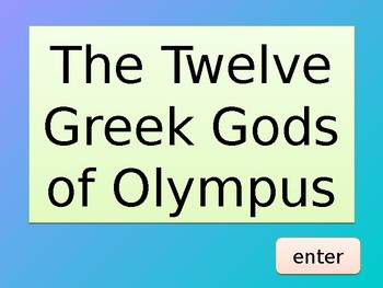 Preview of The Twelve Greek Gods of Olympus