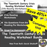 The Twentieth Century Crisis Unit Reading Worksheet Bundle