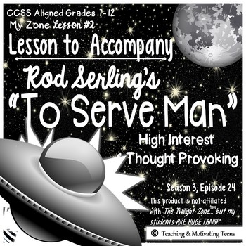 Preview of The Twilight Zone "To Serve Man" Lesson | Irony, Idioms, Context Clues