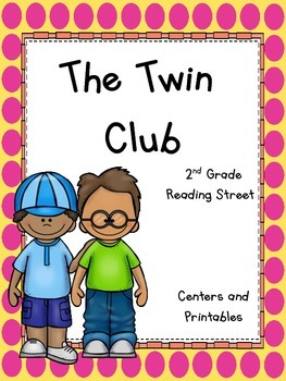 Preview of The Twin Club, 2nd Grade, DIGITAL and Paper Printables and Centers