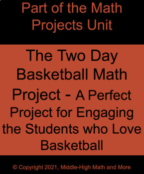 Preview of The Two Day Basketball Math Project, GOOGLE DOC VERSION