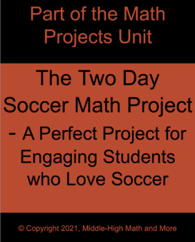 Preview of The Two Day Soccer Math Project, GOOGLE DOC