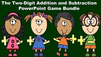 Preview of The Two-Digit Addition and Subtraction PowerPoint Game Bundle