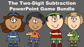 Preview of The Two-Digit Subtraction PowerPoint Game Bundle
