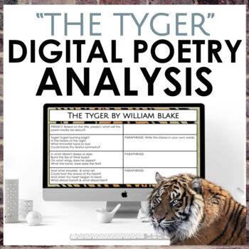 Preview of The Tyger by William Blake Digital Poetry Analysis