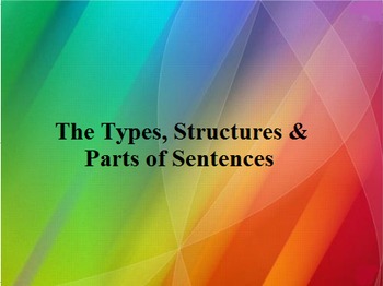 Preview of The Types, Structures and Parts of Sentences Prezi