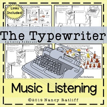 Preview of The Typewriter Music Listening and the Orchestra Activities and Worksheets