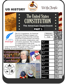 Preview of The U.S. Constitution, An American Experiment Webquest Bundle (Parts 1, 2, 3)