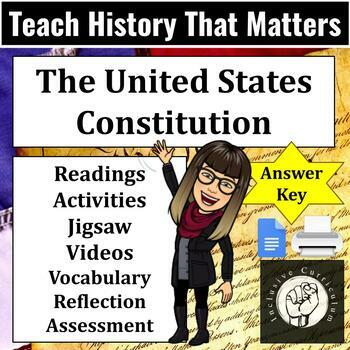 Preview of The U.S. Constitution & Enlightenment Guided Reading Packet & Debate Activity 