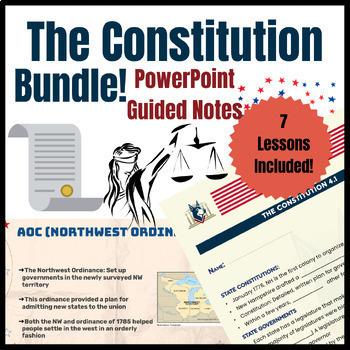 Preview of The U.S. Constitution | PowerPoint and Guided Notes Full UNIT!