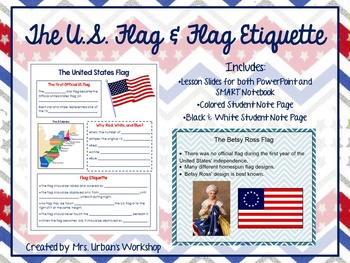Preview of The U.S. Flag and Flag Etiquette