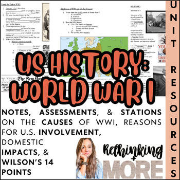 Preview of The U.S. & World War I: Unit Resources