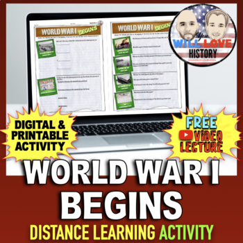 Preview of The U.S. in WWI | World War I Begins | Digital Learning Activity