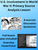 The U.S. in World War II Primary Source Analysis Lesson