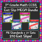 The ULTIMATE 1st Grade Math Exit Tickets/Slips Bundle