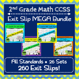 The ULTIMATE 2nd Grade Math Exit Slips/Tickets Bundle