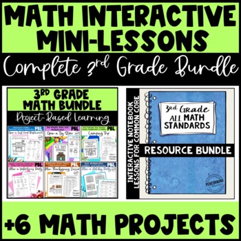 Preview of The ULTIMATE 3rd Grade Common Core Math Bundle - Interactive Notebooks + PBL